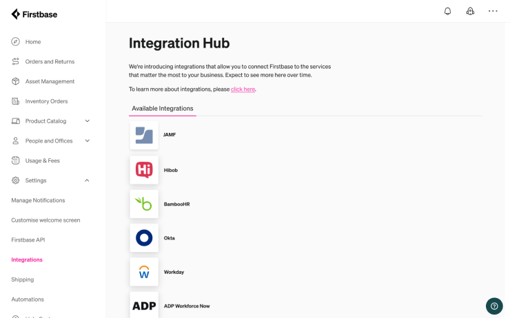 Step-by-step process of Firstbase and Jamf integration for provisioning, managing, and retrieving Mac devices